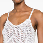 Miniabito in maglia con perle in bianco Giuseppe di morabito - donna 