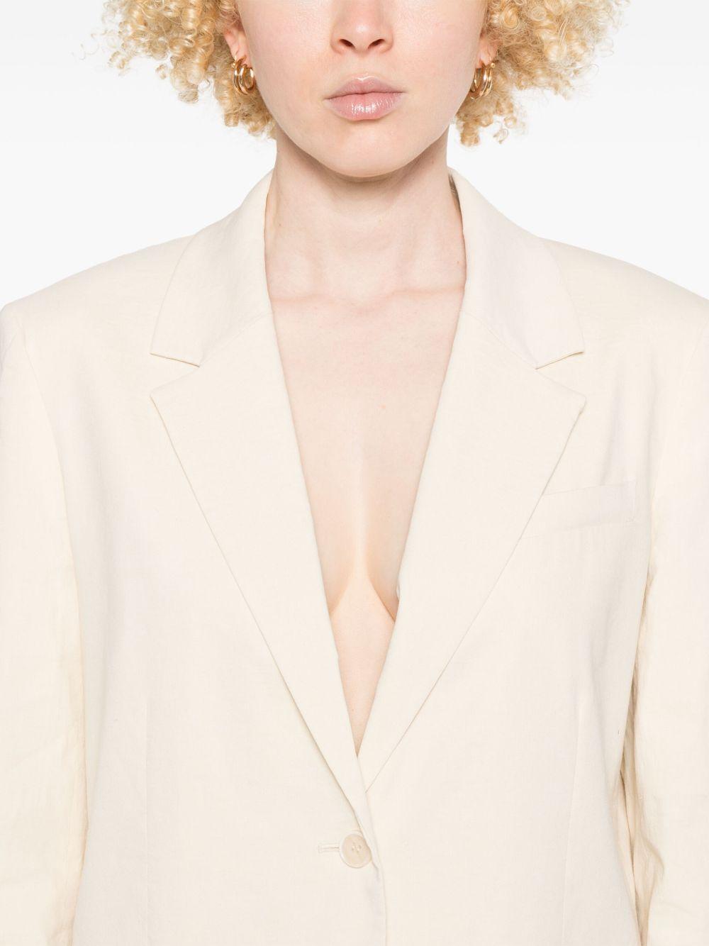 Blazer monopetto in beige chiaro Theory - donna 