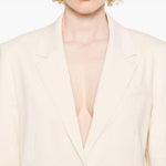 Blazer monopetto in beige chiaro Theory - donna 