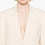 Blazer monopetto in beige chiaro Theory - donna 