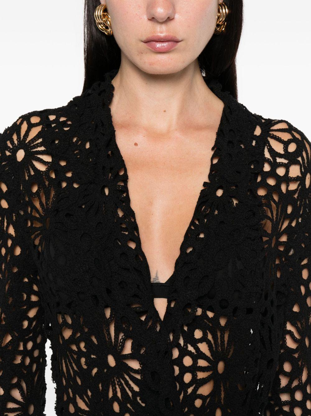 Giacca monopetto a fiori in nero Norma Kamali - donna 