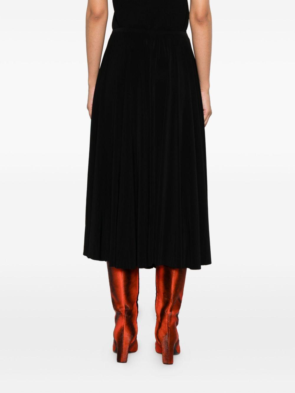 Gonna midi plissé in nero Norma Kamali - donna 