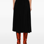 Gonna midi plissé in nero Norma Kamali - donna 