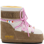 Stivaletti mb x gir icon low suede beads in beige Moon boot x guest in residence - donna 