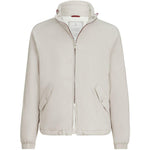 Giacca con cappuccio in nylon in bianco Brunello cucinelli - uomo 