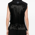 Gilet con frange Ryder Buton in nero Haikure - donna 