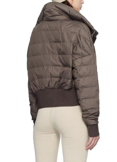 Giacca crop trapuntata in marrone Rick Owens x Moncler - unisex<BR/> 
