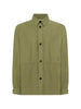 Giacca-camicia con ricamo in verde Laneus - uomo