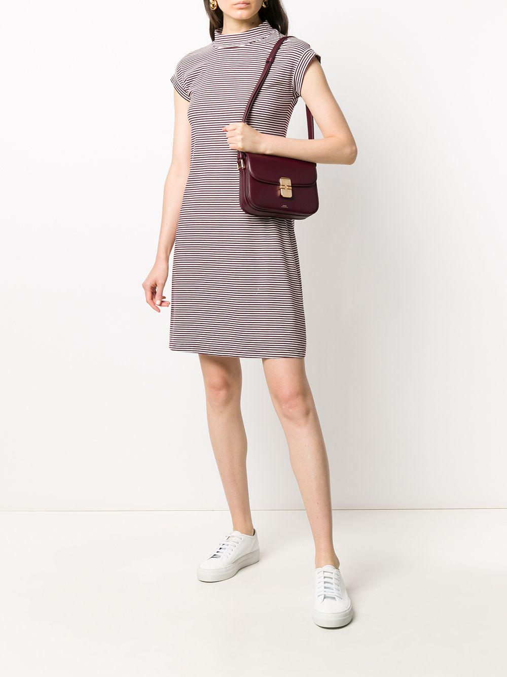 Borsa Grace small in bordeaux A.P.C. - donna 