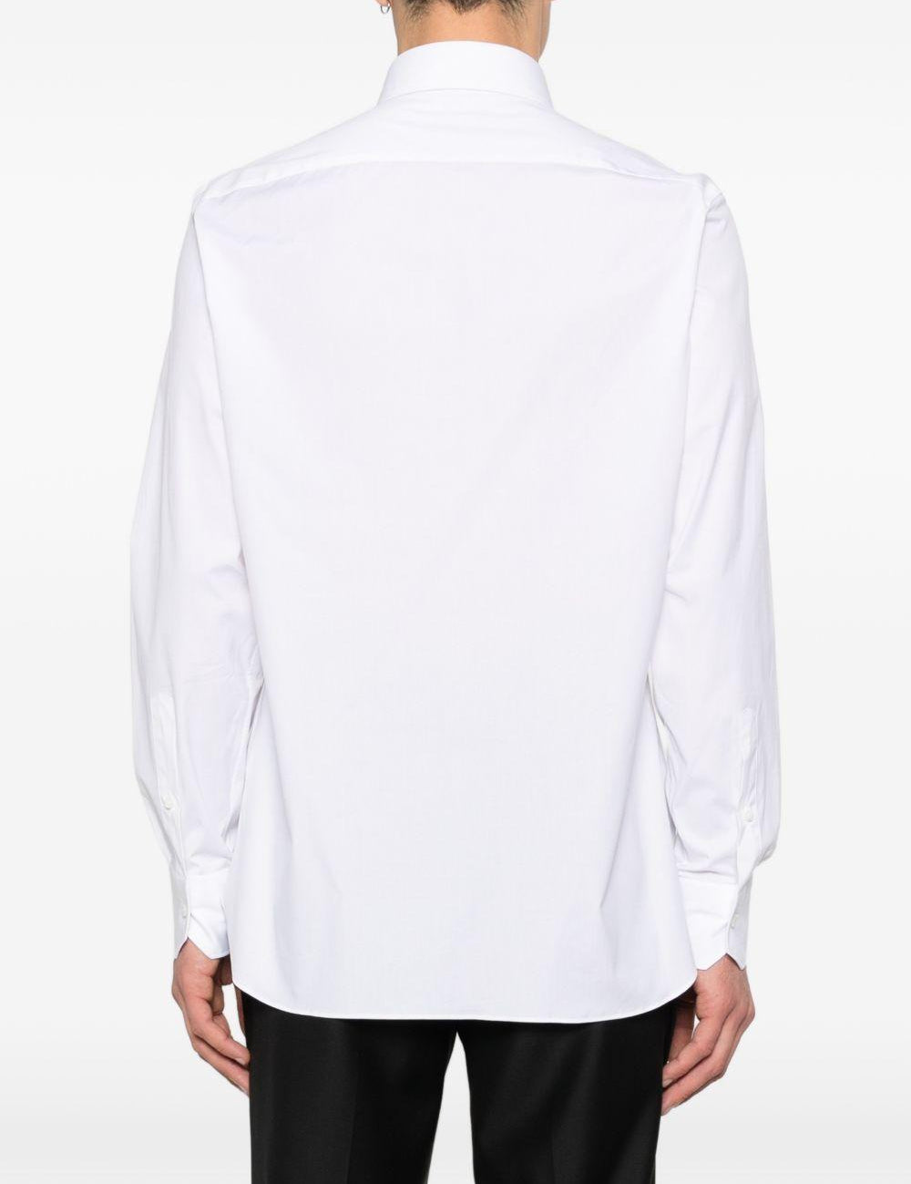 Camicia classica a maniche lunghe in bianco Zegna - uomo 