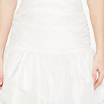 Abito corto con balze in bianco Rotate - donna 