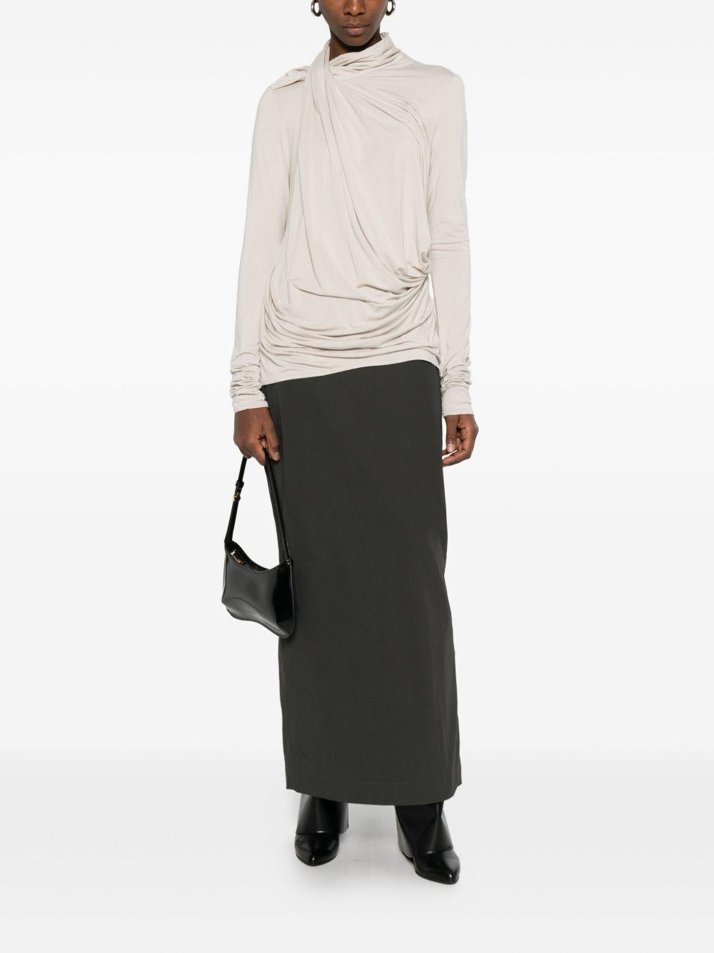 Top drappeggiato in grigio Entire studios - donna 