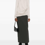 Top drappeggiato in grigio Entire studios - donna 