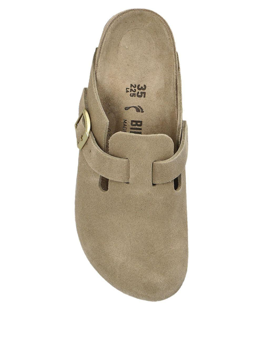Mules Boston con fibbia e cinturino in beige Birkenstock - unisex 