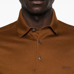 Polo a maniche corte in marrone Zegna - uomo 