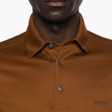 Polo a maniche corte in marrone Zegna - uomo 