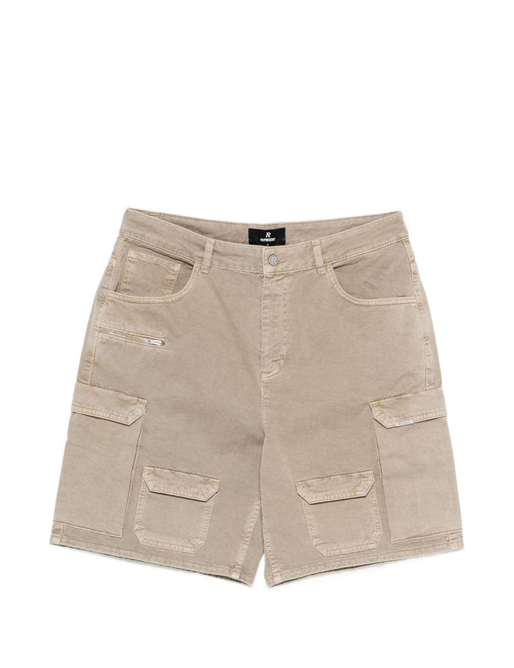 Shorts cargo in beige Represent - uomo 