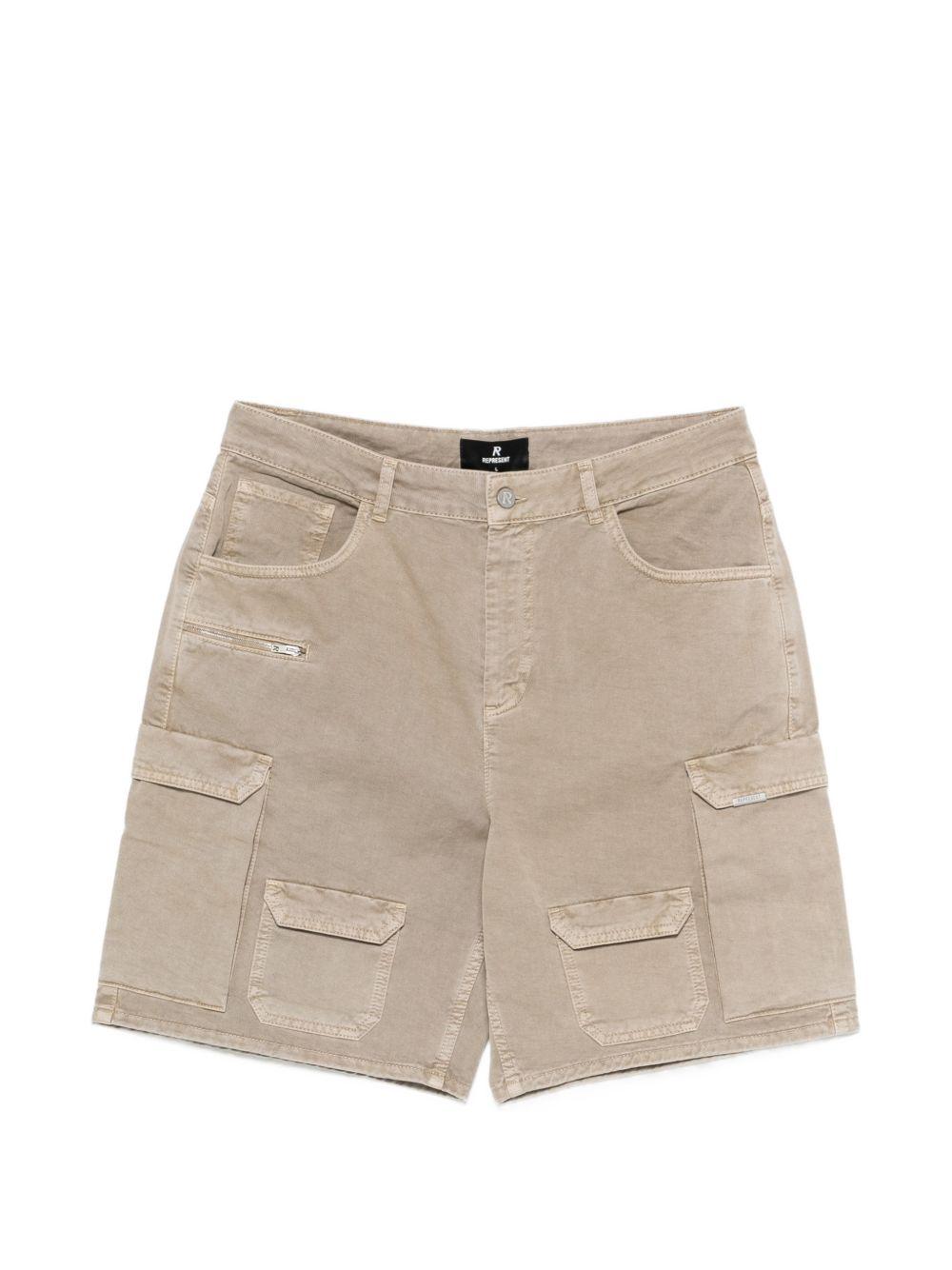 Shorts cargo in beige Represent - uomo 