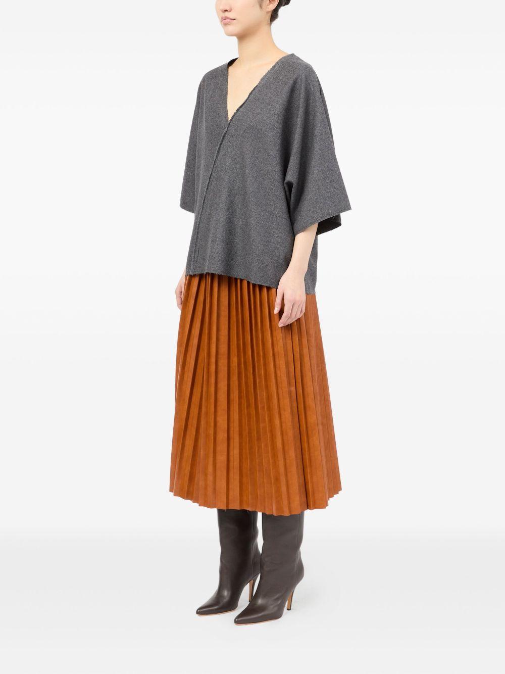 Top con design a portafoglio in grigio Mm6 maison margiela - donna 