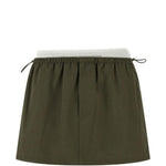 Minigonna con coulisse in vita in verde Alexander wang - donna 