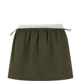 Minigonna con coulisse in vita in verde Alexander wang - donna 