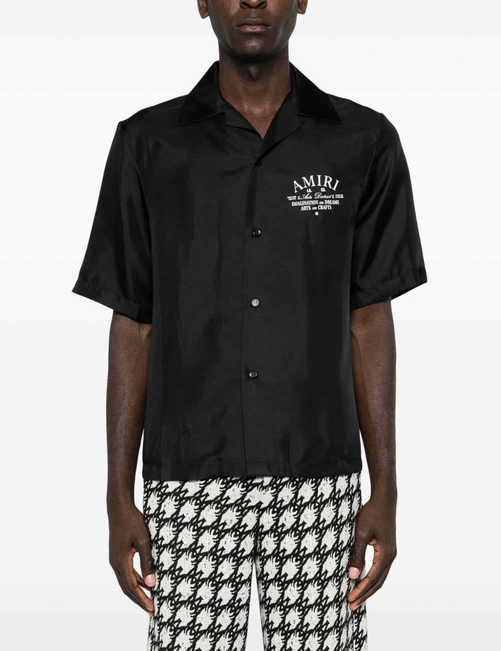 Camicia a maniche corte in nero 