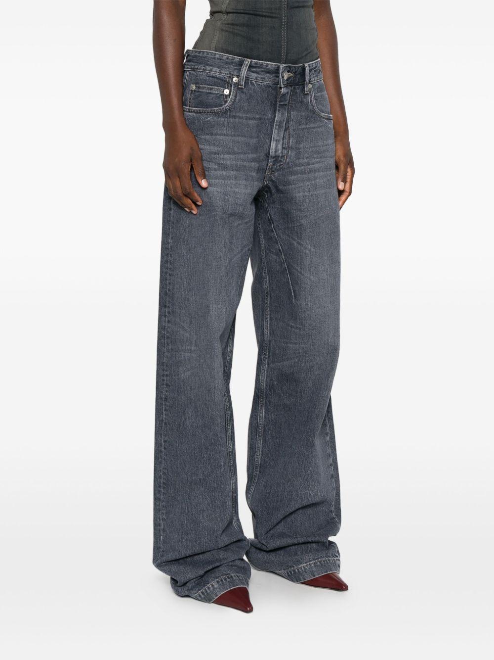 Jeans Geth con effetto schiarito in grigio Rick owens drkshdw - donna 