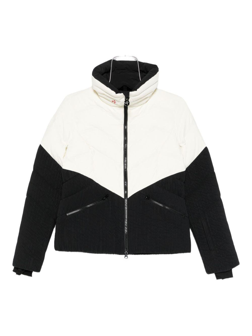 Giacca da sci bicolore in bianco e nero Perfect moment - donna 