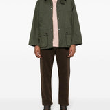 Giacca Bedale con collo a contrasto in verde e marrone Barbour - uomo 