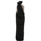 Abito lungo drappeggiato in nero Entire Studios - donna 