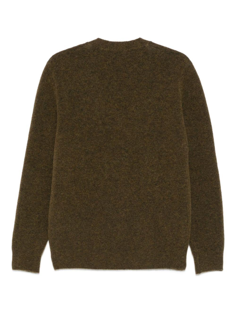 Cardigan con scollo a V in marrone Barena - uomo 