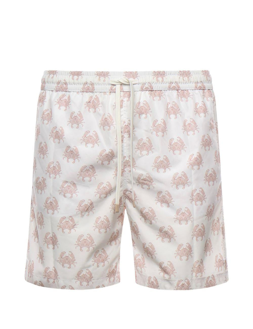 Pantaloncini da bagno con stampa granchio in bianco Eleventy - uomo 