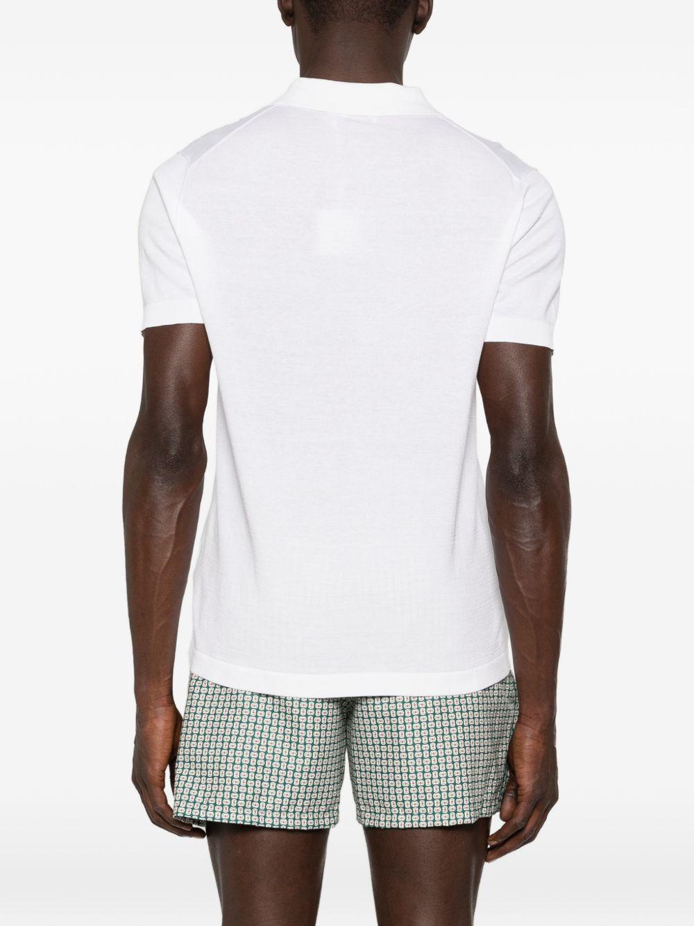 T-shirt a maglia fine con scollo a v in bianco Simkhai - uomo 
