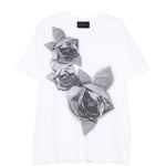 T-shirt con stampa floreale in bianco Simone rocha - uomo 
