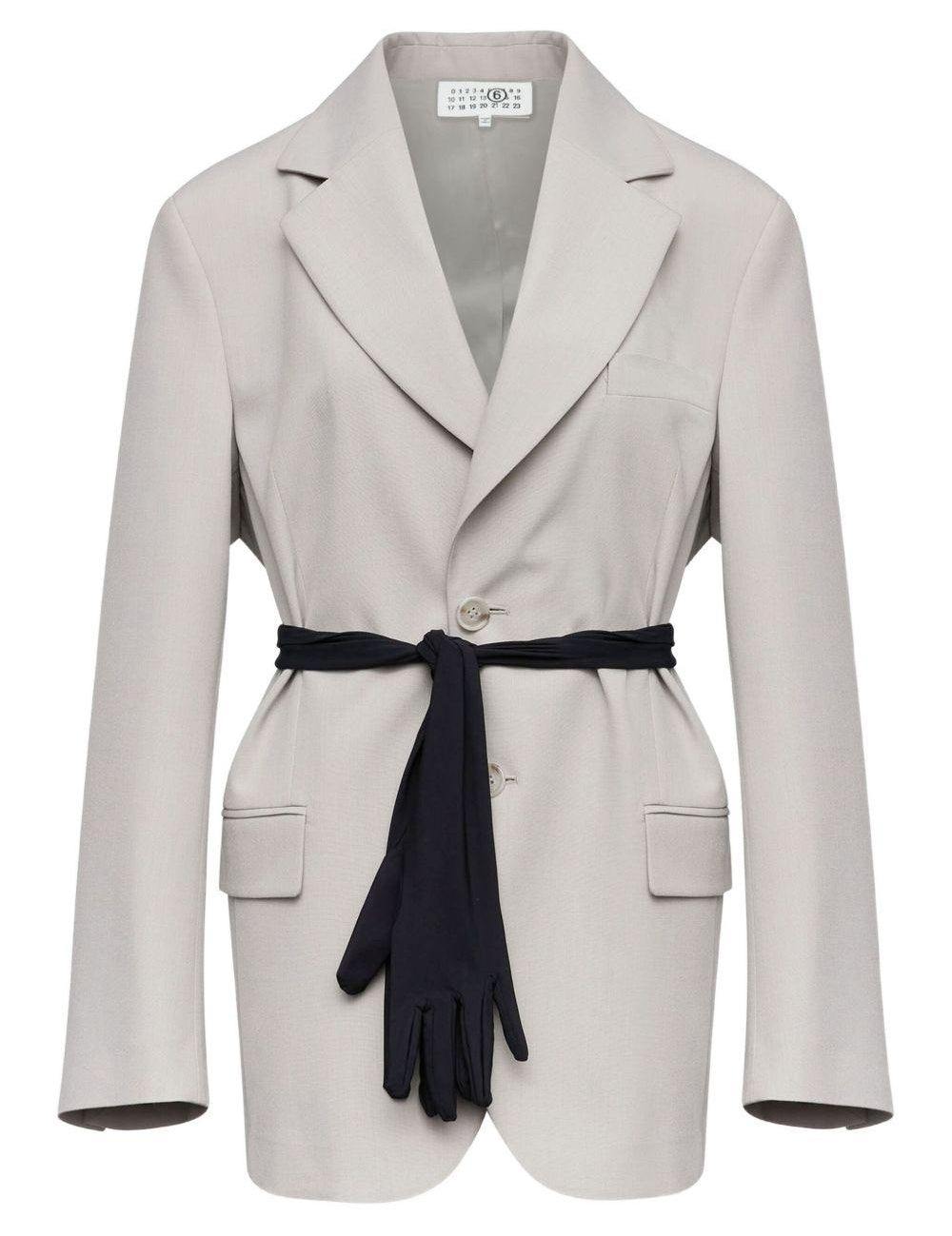 Blazer a maniche lunghe in grigio MM6 Maison Margiela - donna 