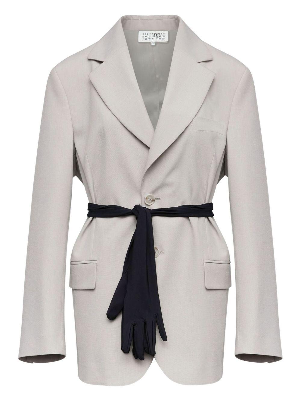Blazer a maniche lunghe in grigio MM6 Maison Margiela - donna 