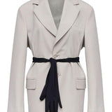 Blazer a maniche lunghe in grigio MM6 Maison Margiela - donna 