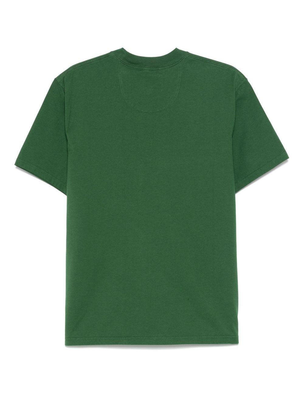 T-shirt con logo in verde Barbour - uomo 