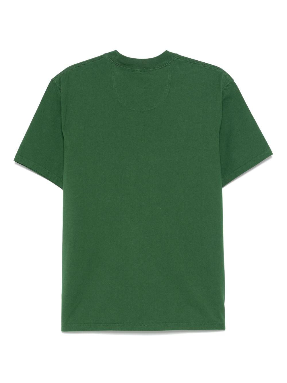 T-shirt con logo in verde Barbour - uomo 