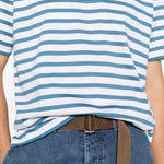 T-shirt a righe in blu e bianco Junya watanabe - uomo 