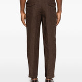 Pantaloni Quartieris con regolazioni laterali in marrone Briglia 1949 - uomo 