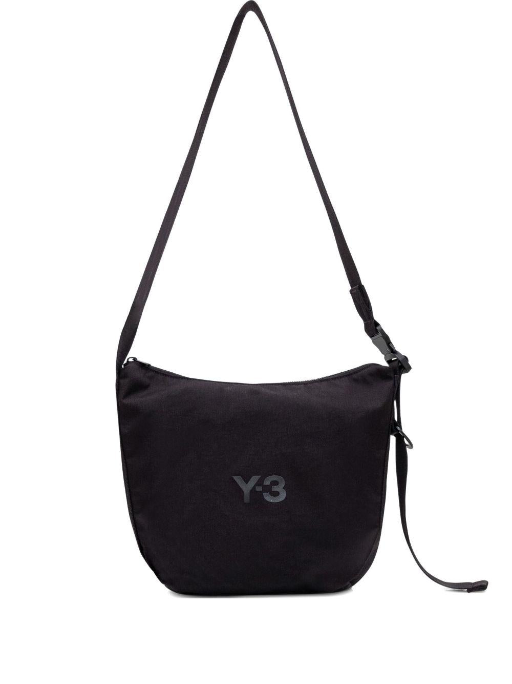 Borsa a tracolla con logo in nero Y-3 - uomo 