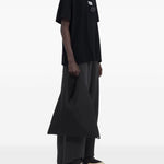 T-shirt girocollo con logo in nero Mm6 maison margiela - uomo 