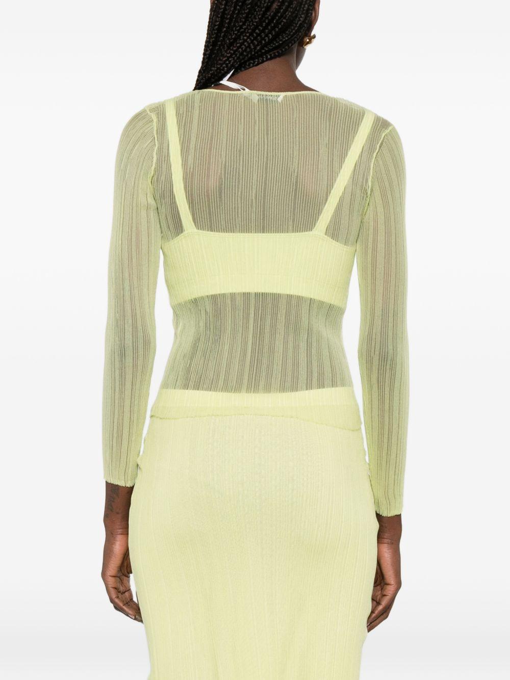 Top a maniche lunghe in giallo Simkhai - donna 