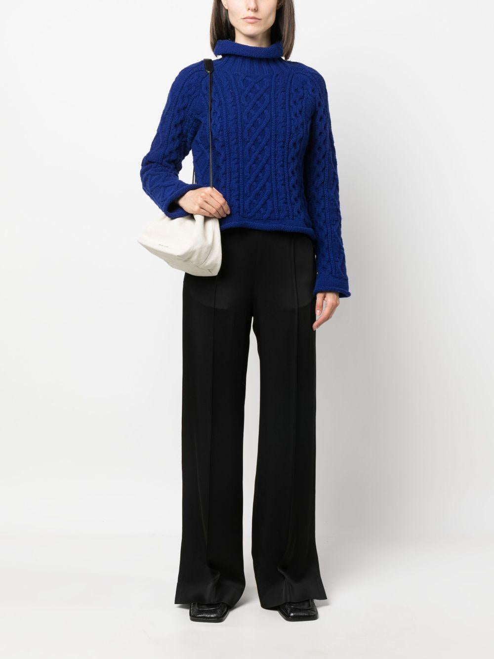 Pantaloni a gamba ampia in nero Jil Sander - donna 