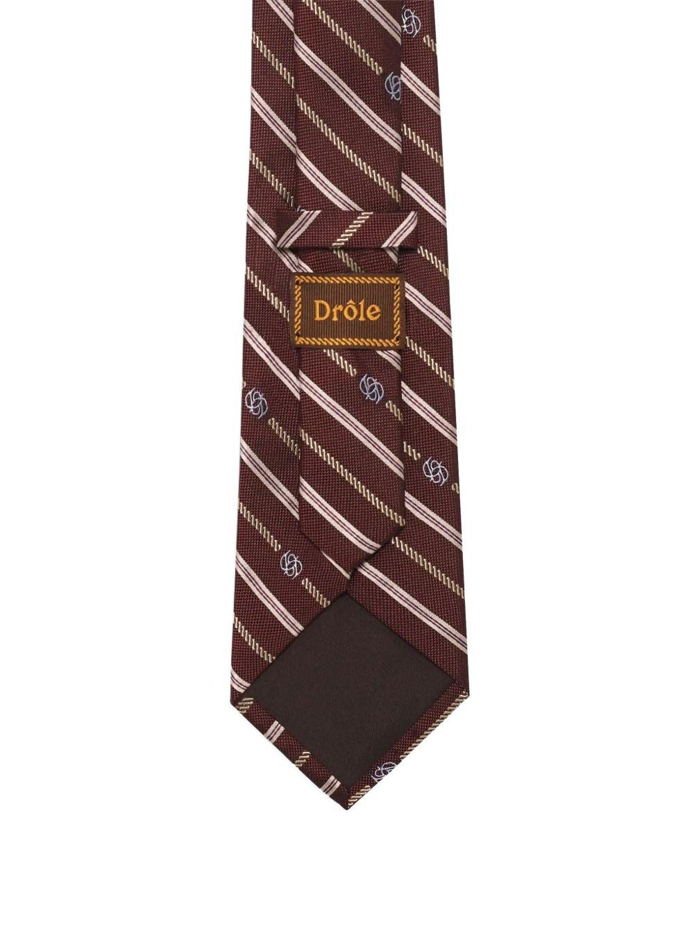 Cravatta a righe in rosso Drole de monsieur - uomo 