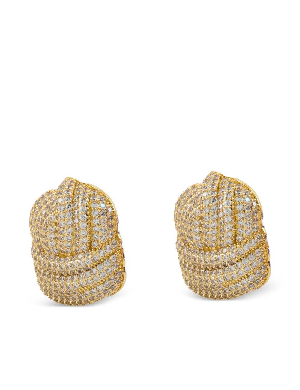 Orecchini con cristalli in oro Self-portrait - donna 