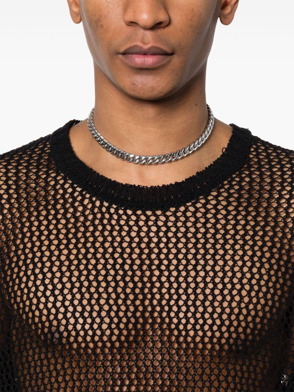 Choker a catena color argento Darkai - unisex 