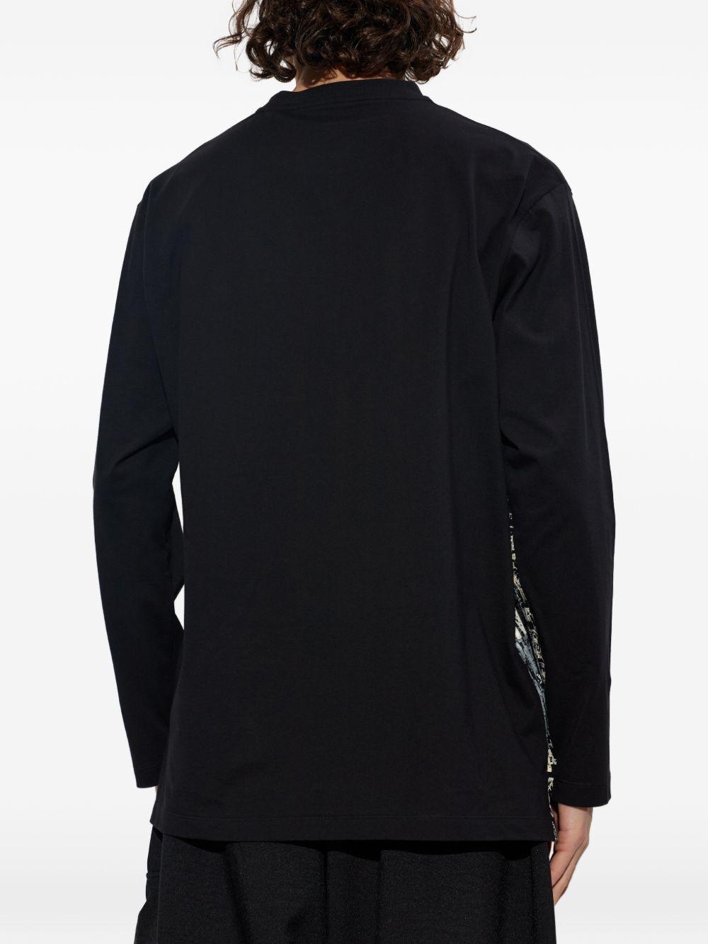 T-shirt a maniche lunghe con logo in nero Y-3 - uomo 