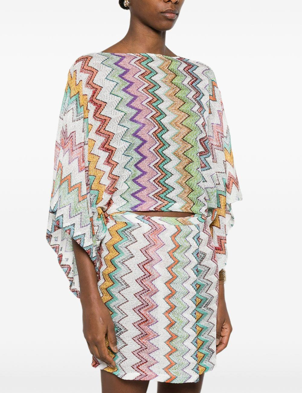 Blusa con scollo a barca multicolore Missoni - donna 